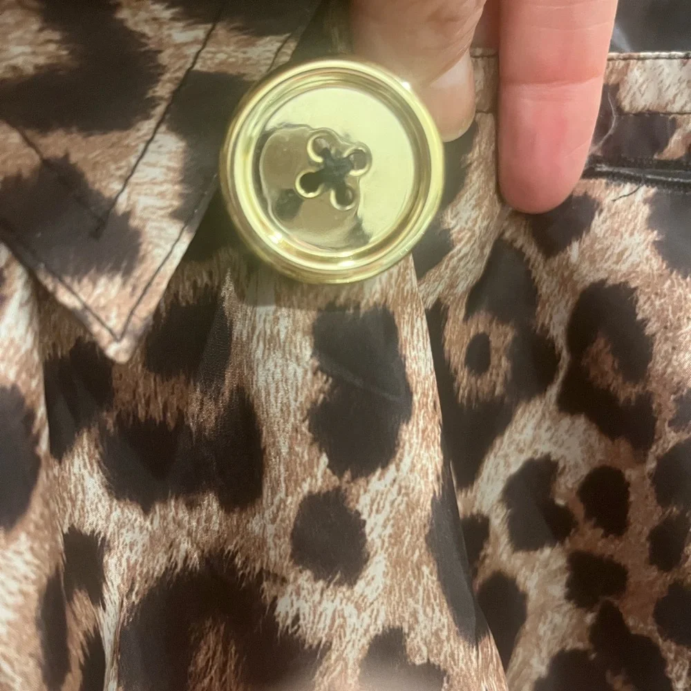 Michael Kors Leopard Print rain coat